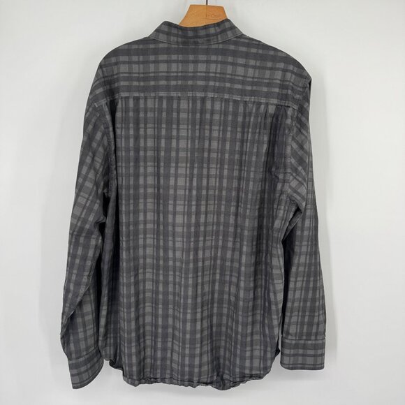 Tommy Bahama Mens Plaid Long Sleeve Button-Up Shirt Gray size XL silk cotton - Picture 8 of 12